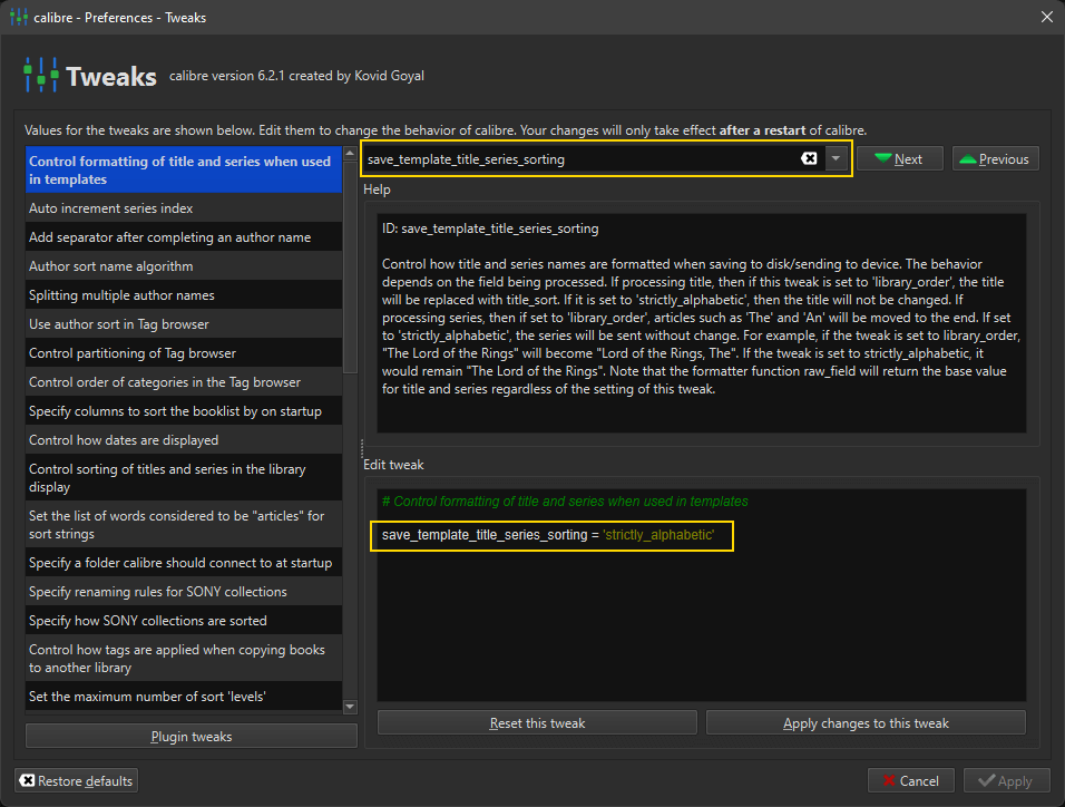 calibre-title-sort-tweak