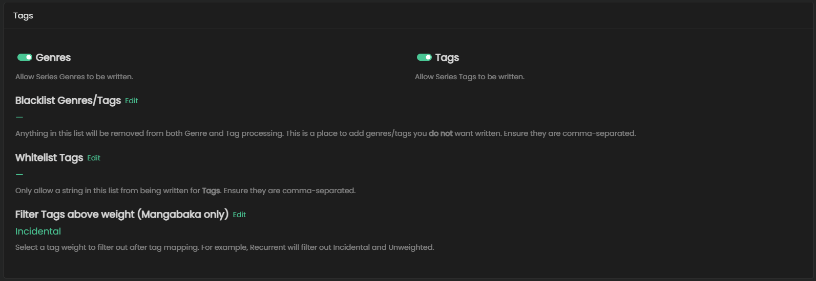 tags